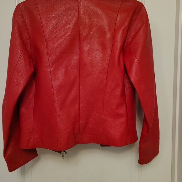 Red Leather Jacket - Picture 2 of 3